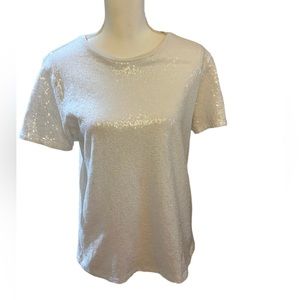 DKNY FRONT AND BACK SEQUIN TEE